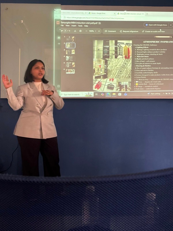 Sanyogita Gupta presenting her Chanel project at LCBS