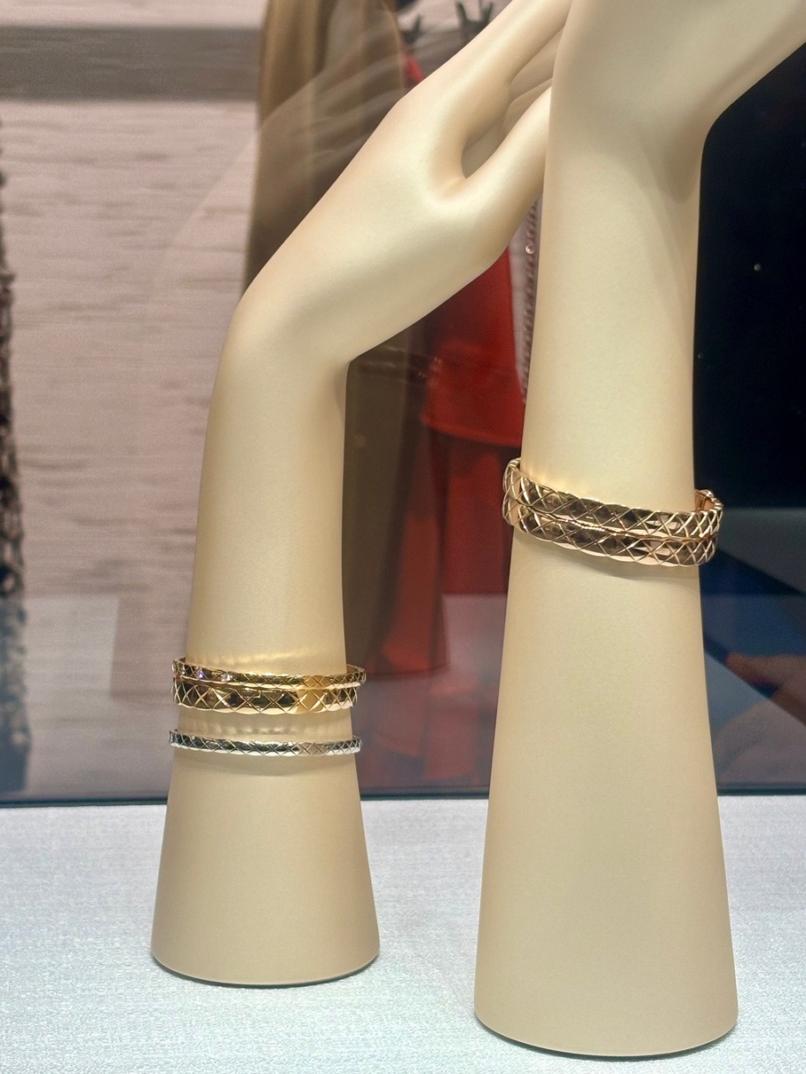 Gold bangles on display during the LCBS industry visit